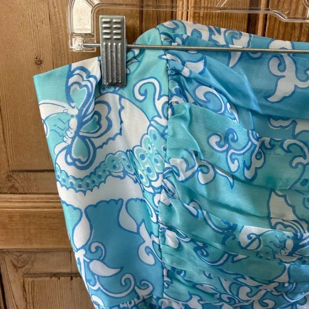 NWT Lilly Pulitzer 4 Dress Sleeveless Angelette Dress Via Blue Making The Rounds - Picture 3 of 16